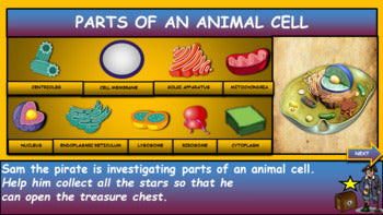 Parts Of An Animal Cell |3rd-8th| Interactive Google Slides + Powerpoint + Worksheet