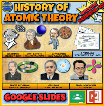 History Of Atomic Theory: Interactive Powerpoint | 6th-9th | NGSS HS-PS1