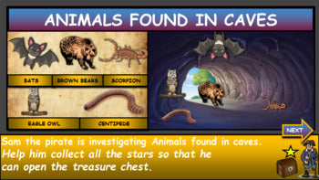 Animals found in caves |1st-5th| Interactive Google Slides + Powerpoint + Worksheet