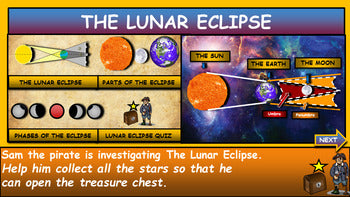 The Lunar Eclipse |3rd-8th| Interactive Google Slides + Powerpoint Version+ Worksheet