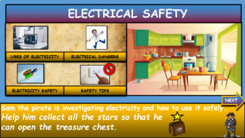 Electricity: Electrical Safety|3rd-8th| Interactive Powerpoint + Google Slides + 4 Worksheets