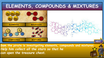 Elements, Compounds & Mixtures|4th-9th| Interactive Google Slides + Powerpoint Version + Printable Worksheets