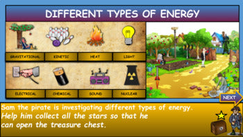 Different Types Of Energy |3rd--8th} Interactive Google Slides + Printable Worksheet + Powerpoint Version