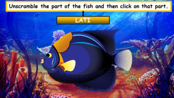 Parts of a fish |1st-5th|  Interactive Google Slides + Powerpoint + 3 Worksheets