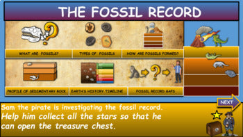 The Fossil Record: Interactive Google Slides + Powerpoint Version + Printable Worksheets