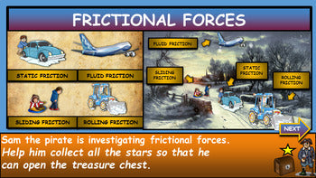 Types Of Frictional Forces |3rd-8th| Interactive Google Slides + Powerpoint + 3 Worksheets