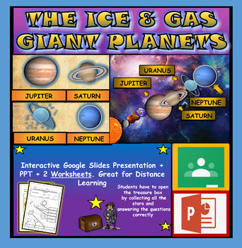 The Gas & Ice Giant Planets: Interactive Google Slides + PPT + 2 Worksheets
