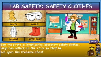 Lab Safety Clothes |1st-6th| Interactive Google Slides + Printable Worksheet +Powerpoint Version