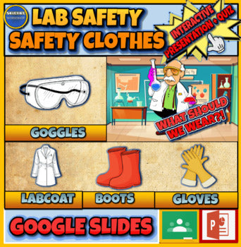 Lab Safety Clothes |1st-6th| Interactive Google Slides + Printable Worksheet +Powerpoint Version