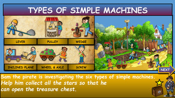 Simple Machines: The Six Types Of Simple Machine |3rd-8th| Powerpoint MS-PS2-1 + Google Slides Version + 2 Printable Worksheets