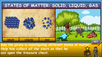 The Three States of Matter:|2nd-6th| Interactive Google Slides + Powerpoint: Solid, Liquid, Gas PS1.A