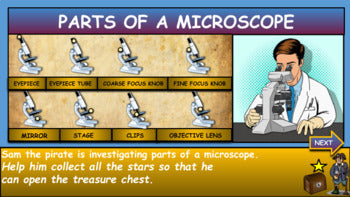 Parts Of A Microscope:|3rd-8th| Interactive Google Slides + Worksheet+ Powerpoint Version