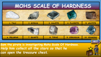 Mohs Mineral Hardness Scale: Google Slides + PPT Version+ Printable 2 Worksheets