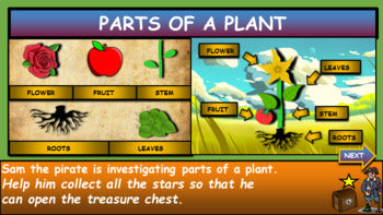 Parts of a Plant| 2nd-6th| Interactive Google Slides + Powerpoint + 4 Worksheets