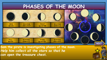 Phases Of The Moon: Earth and The Moon |3rd-8th| Powerpoint MS-ESS1-1