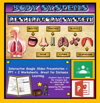 The Respiratory System:|3rd-8th| Interactive Google Slides + Powerpoint Version + 2 worksheets