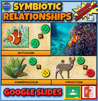 Symbiosis |3rd-8th|: Symbiotic Relationship Powerpoint + Google Slides: MS-LS2-1