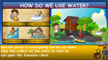 How do we use water?: Interactive Google Slides + Powerpoint Version + 2 Worksheets