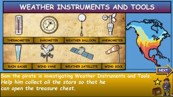 Weather Instruments and Tools Powerpoint |4th-9th| Measuring Weather. Earth Science.