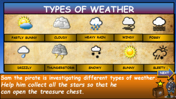 Types of Weather. |2nd-6th| Interactive Google Slides+Powerpoint + Worksheet